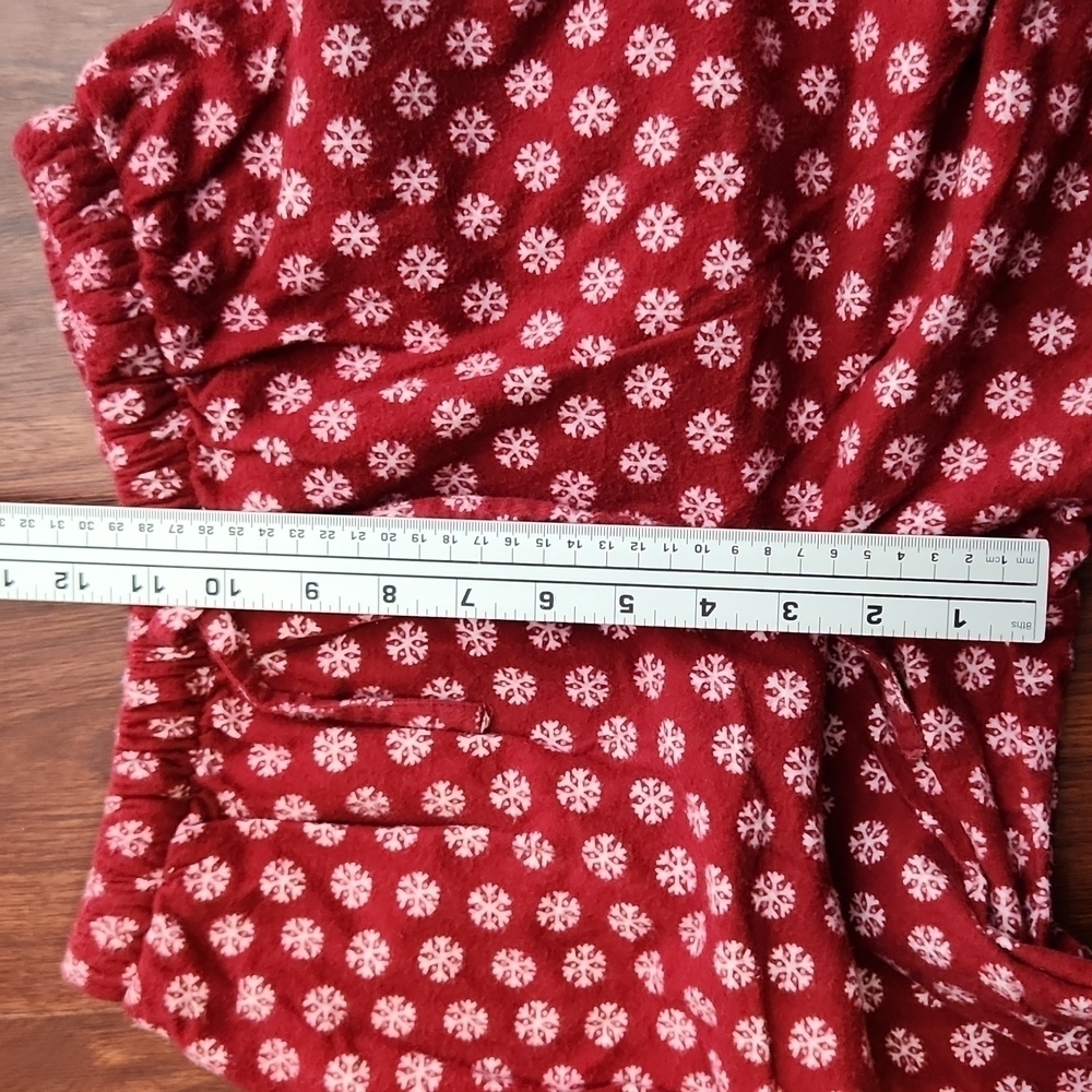 Pb Basic Christmas Pajama Pants Small Red White - image 5